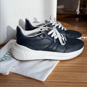 Bottega Veneta Blue and White Sneakers